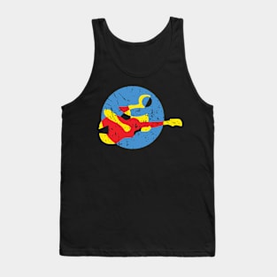 Modern Art Guitarist Tank Top